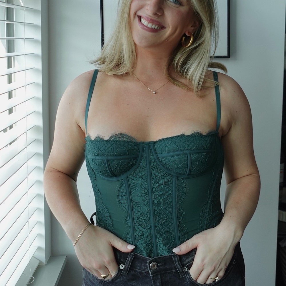 Emerald Green Corset Top